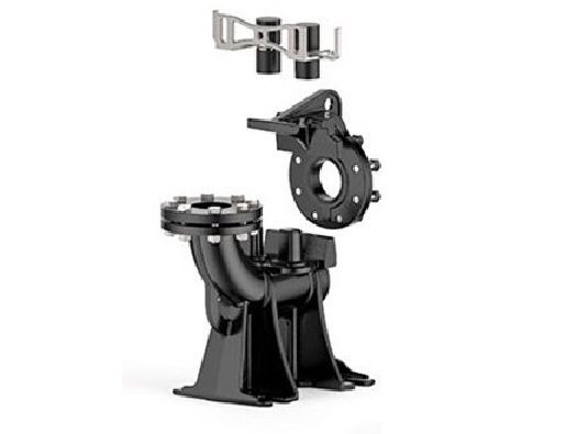 Комплект вертикальных опорных колен фекальных насосов VXC4 MC4 /80 (DN100) в Самаре 